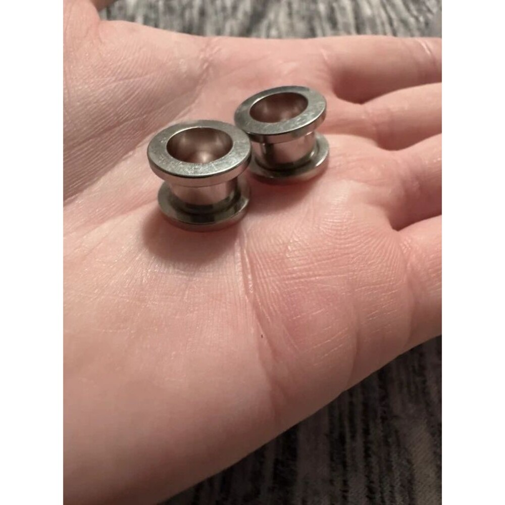 Silver Stainless Steel Black 00 Gauges